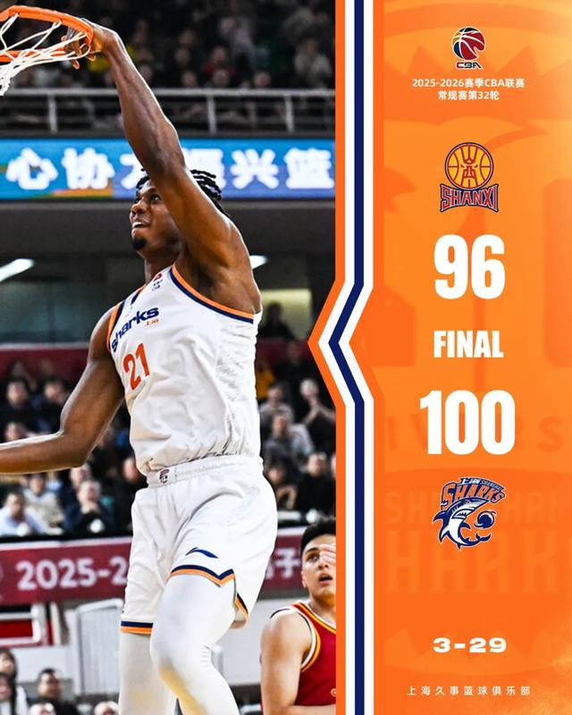 上海男篮连胜13场险胜山西 卢伟面临健康与战绩