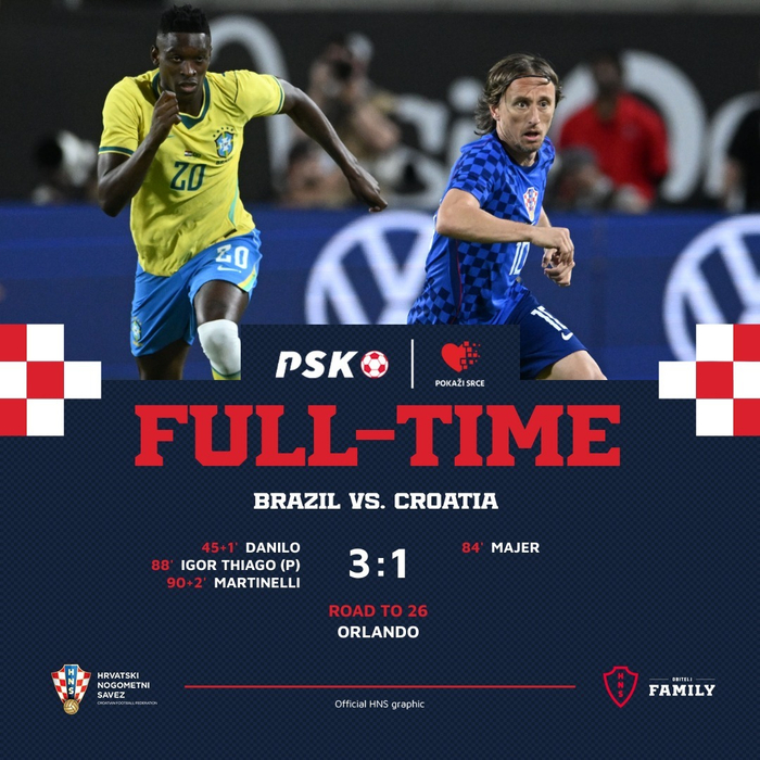巴西3-1克罗地亚莫德里奇首发60分钟助克罗地亚险